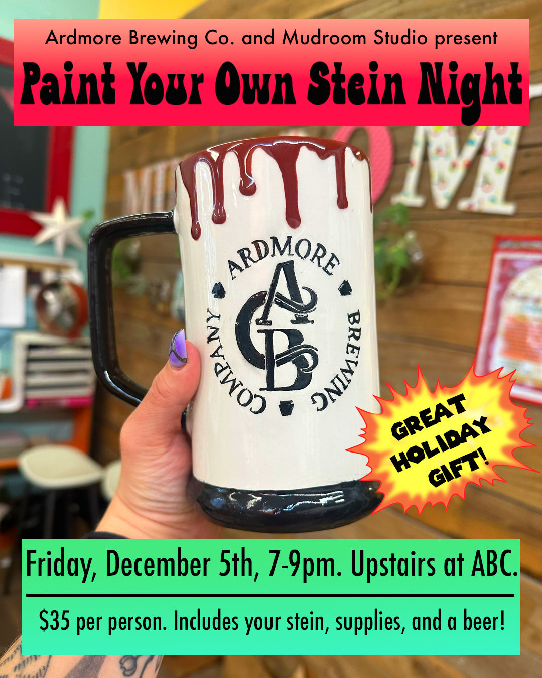 Paint Your Own Beer Stein Night Ticket