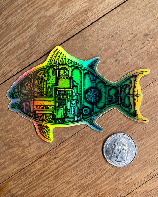 Modern Gulpie metallic reflective sticker